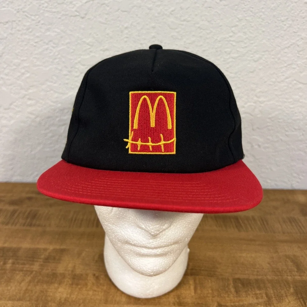 Travis Scott x McDonalds Arches Cactus Jack Black/Red & Brown SnapBack Hat Lot